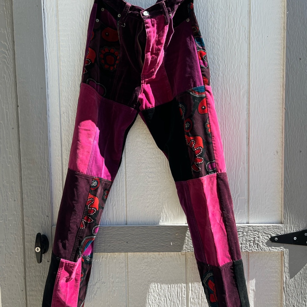 1996 Calvin Klein Patchwork Pants - image 1